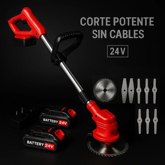 TerraForce | Desbrozadora eléctrica + 2 Baterias de Regalo