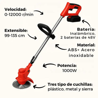 TerraForce | Guadaña Electrica + 2 Baterias de Regalo